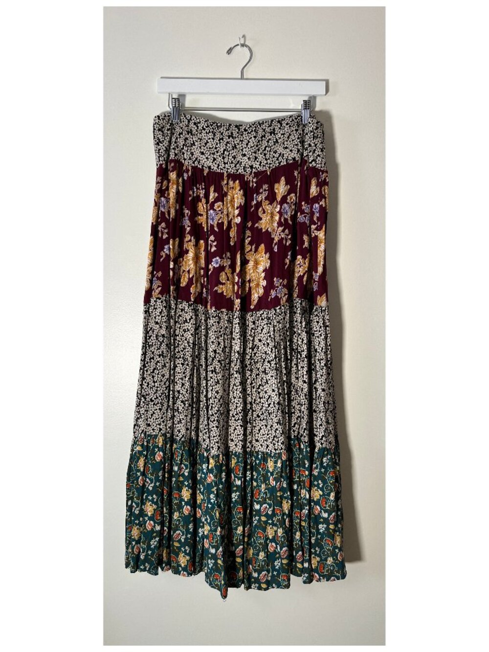 Natural Life Hanna Convertible Maxi Skirt Dress | Patchwork Floral | XL